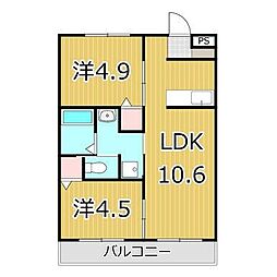 間取図画像 2LDK