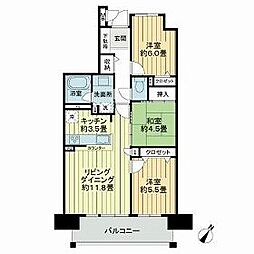 サーパス照国表参道 3LDKの間取図画像