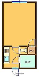 武ステーションビル ワンルームの間取図画像