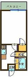 ドエリング前田 1Kの間取図画像