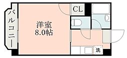 パークハイム鈴木 1Kの間取図画像