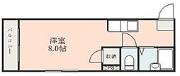 ビッグバーンズマンション下荒田 ワンルームの間取図画像
