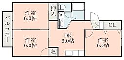 間取図画像 3DK