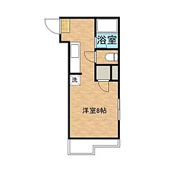 メゾンMH ワンルームの間取図画像