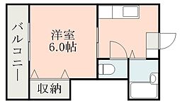 ファーストビル 1Kの間取図画像