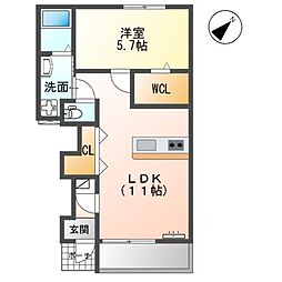 間取図画像 1LDK
