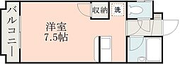ティアラ桜ヶ丘 ワンルームの間取図画像