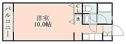 ペガサス2 1Kの間取図画像