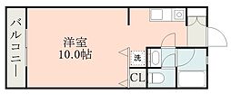 ペガサス2 ワンルームの間取図画像