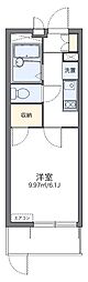 レオパレスひまわり3 1Kの間取図画像