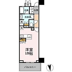 JR指宿枕崎線 鹿児島中央駅 徒歩2分の賃貸マンション 21階ワンルームの間取り