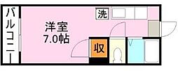 アビターレ新屋敷 ワンルームの間取図画像