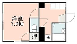 グリンピア五月 1Kの間取図画像