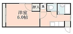 グリンピア五月 1Kの間取図画像