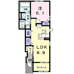 JR指宿枕崎線 二月田駅 徒歩14分 1階/-