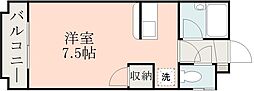 ティアラ桜ヶ丘 ワンルームの間取図画像