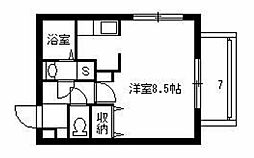 Proudia ワンルームの間取図画像