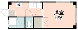 コーポ桃北 1Kの間取図画像