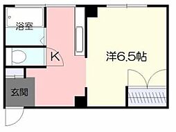 ハイツ・ユニバーシティ 1Kの間取図画像