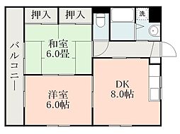 Peace21 2DKの間取図画像