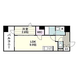 S-RESIDENCE小川町 1LDKの間取図画像