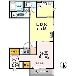 WINGS 1LDKの間取図画像