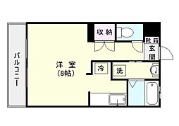 Re.Sante宇宿 ワンルームの間取図画像