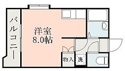 エスペランサ城西 1Kの間取図画像