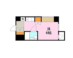 パークサイド鹿児島 ワンルームの間取図画像