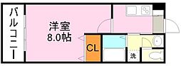 LEADINAIS鹿大前 1Kの間取図画像