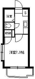 フルール山実 1Kの間取図画像