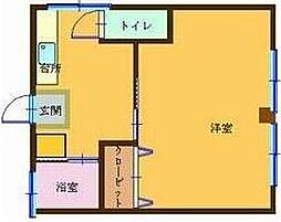 鎌田ビル 1Kの間取図画像