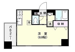プランドール8 ワンルームの間取図画像