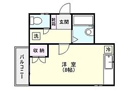 ON-1ビル ワンルームの間取図画像