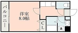 コアビル 1Kの間取図画像