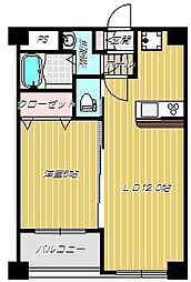 アークティ東谷山 1LDKの間取図画像