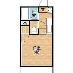 グレイス鴨池壱番館 1Kの間取図画像