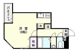 リーベンパレス西千石 1Kの間取図画像