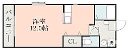 タウンハウスK ワンルームの間取図画像