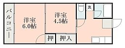 グリーン桜ヶ丘 2Kの間取図画像