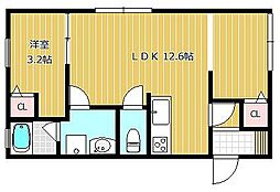 RN39N 1LDKの間取図画像