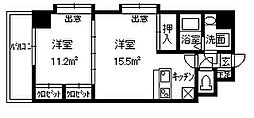 プルメリアハウス 1LDKの間取図画像