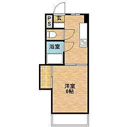 三宅ビル 1Kの間取図画像