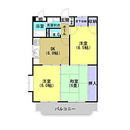 カーサ・デ・エクラン1 3DKの間取図画像