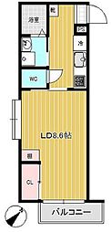 IRISSPIRABRIGHTみずほ通り 1Kの間取図画像