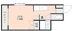 ウイングヒル ワンルームの間取図画像