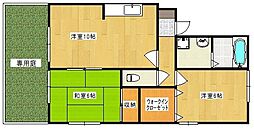 モンリベルテ 2LDKの間取図画像
