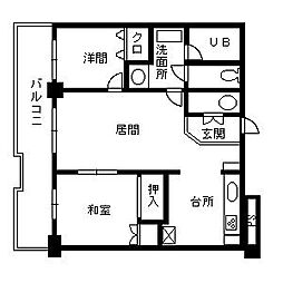 ストークマンション鹿児島 2LDKの間取図画像