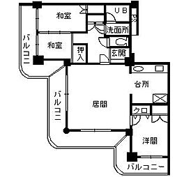 ストークマンション鹿児島 3LDKの間取図画像
