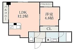 インサイドガーデン 1LDKの間取図画像